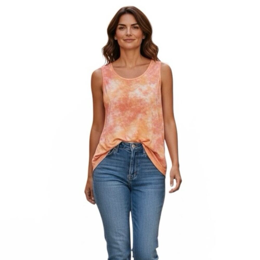 True Craft Small Boho Tie Dye Blue and Yellow Tank Top NEW